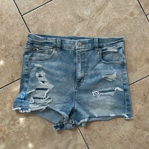 American Eagle Curvy High Rise Shortie Shorts